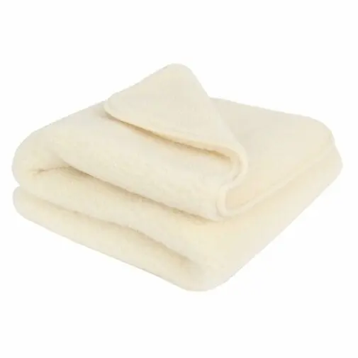 Merino Wool Blanket Ivory – Single Layer