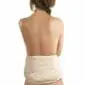Cream merino wool waist belt worn around the lower back.