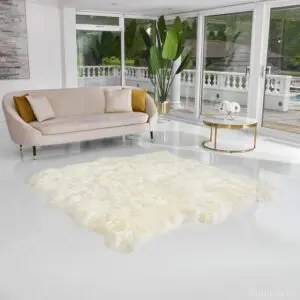 British Sheepskin Rug Natural 6 Skin