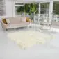 00010_British White-v2 Large natural white six skin sheepskin rug with a thick wool pile and scalloped edges.