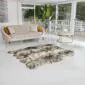00012-Islandic white natural grey-v2 Large Icelandic sheepskin rug with long, natural grey and white wool fibres and an irregular organic shape.