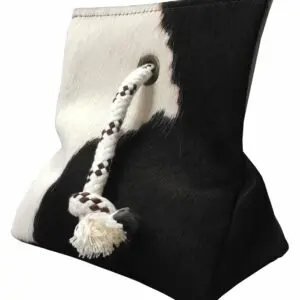 Cowhide Door Stopper Black