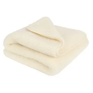 Merino Wool Blanket Ivory - Double Layer - 180cm x 200cm