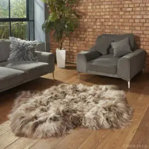 Icelandic Sheepskin Rug 3 Skin Taupe