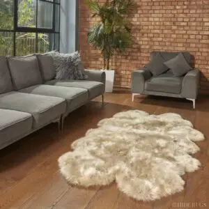 Sheepskin Rug Quad Stone