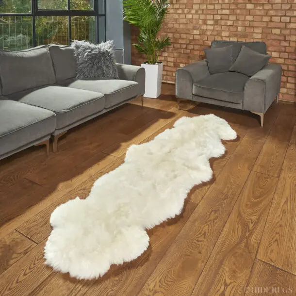 Natural British Double Sheepskin Rug