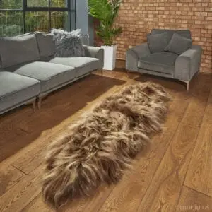 Icelandic Sheepskin Rug Double Rusty