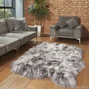 Icelandic Sheepskin Rug 4 Skin Grey