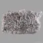 Large grey Icelandic sheepskin rug with long, thick wool and natural irregular edges.