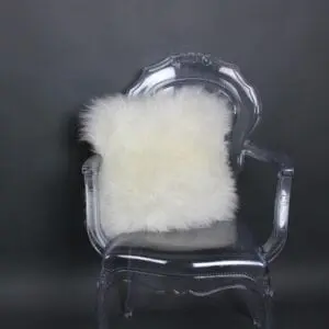 British Sheepskin Cushion Ivory