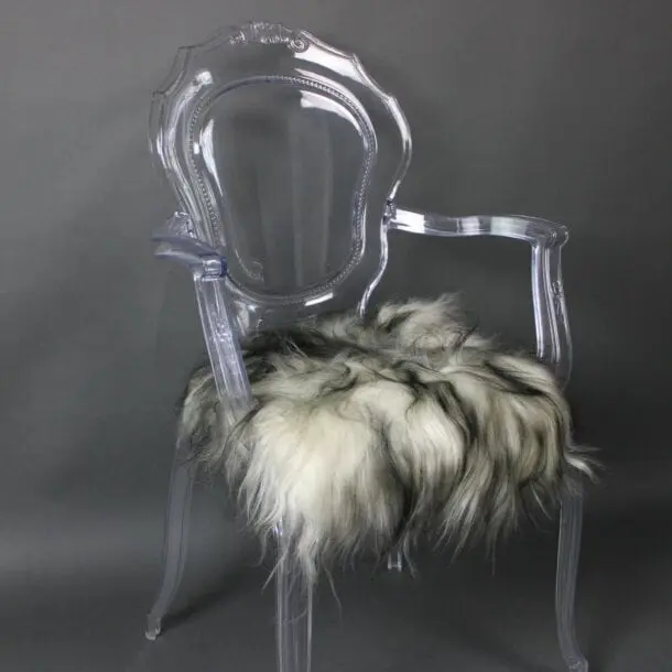 Icelandic Sheepskin Chair Pad Dark Tops