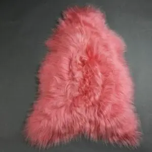 Icelandic Sheepskin Rug Light Coral