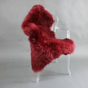 Sheepskin Rug UK Merlot Red