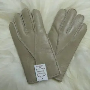 Men's Sheepskin Nappa Leather Gloves - Medium BEIGE