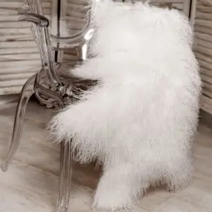 Mongolian Lambskin Rug Ivory