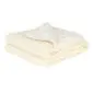 Paklotas LUKA 2 2ply Folded ivory merino wool mattress topper showing a thick double layer with a textured fleece surface.