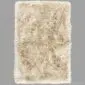 Rectangular stone-coloured sheepskin rug with a thick, textured pile.
