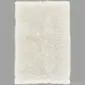 Rectangular ivory shorn sheepskin rug with straight edges and a dense, textured wool pile.