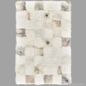 Icelandic Sheepskin Patchwork Rug Shorn IP5