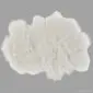 Irregularly shaped multi-layer Icelandic sheepskin rug in off-white with long, thick wool pile.