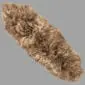 Rug-069 Long double Icelandic sheepskin rug with thick, shaggy rusty brown wool and natural organic edges.