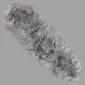 Long, double-length grey Icelandic sheepskin rug with thick, shaggy wool texture.