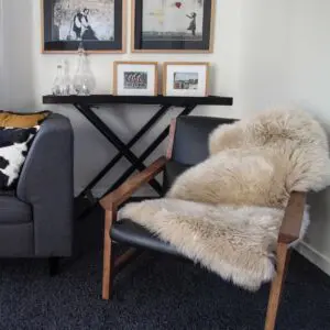 Sheepskin Rug Stone