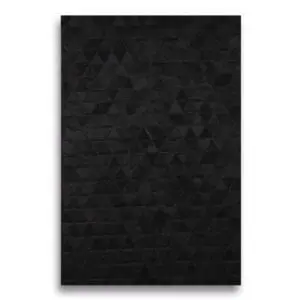 Patchwork Designer Cowhide Rug Pyramid Black