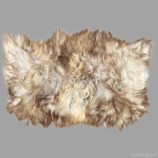 Natural Rusty Grey Icelandic Sheepskin 3 Skin Rug