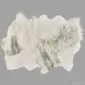 Rug-032 Large multi-layered Icelandic sheepskin rug with long, thick white wool and natural irregular edges.