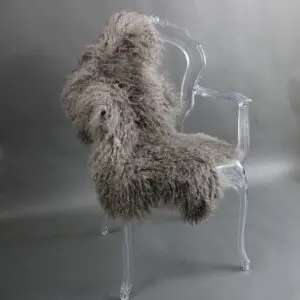 Mongolian Lambskin Rug Sand