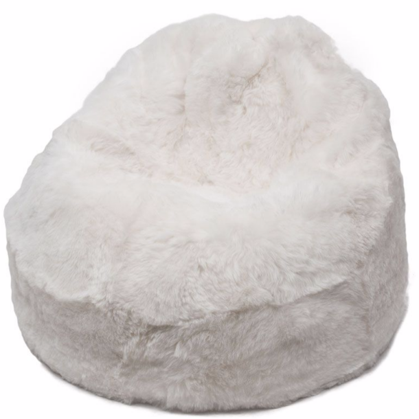 Icelandic-Shorn Sheepskin Bean Bag Ivory