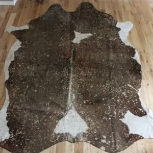 XXL Brown and White Gold Metallic Cowhide CM268