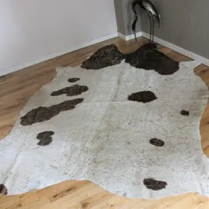 XXL Brown and White Gold Metallic Cowhide CM281