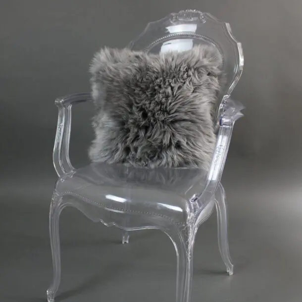 Sheepskin Cushion Grey