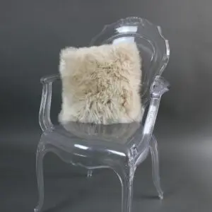 Sheepskin Cushion Stone