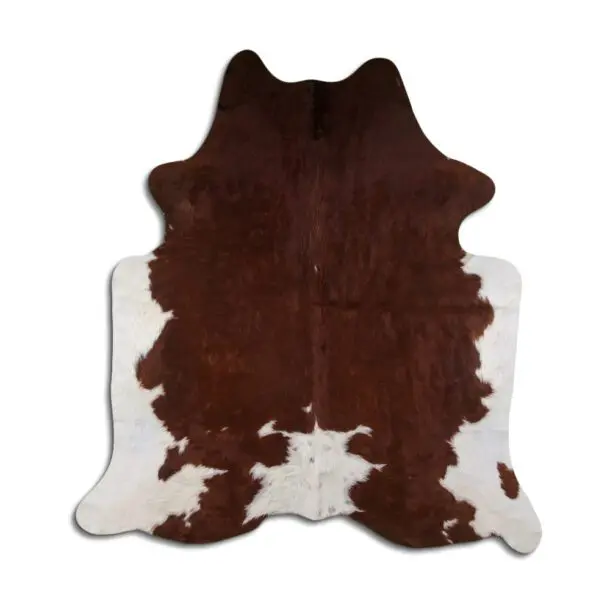 Cowhide Rug Brown and White C00630