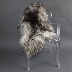 Natural Curly Grey Icelandic Sheepskin Rug