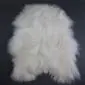 INS-XXL (6) Long-haired ivory Icelandic sheepskin rug with a natural shape and thick, shaggy wool texture. detail view