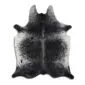 Cowhide Rug C00755 (7) Natural shaped cowhide rug with grey and white speckled salt and pepper pattern.