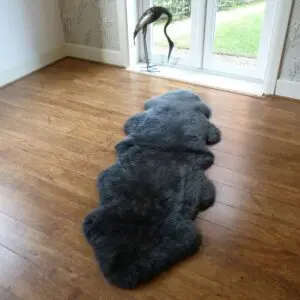 Sheepskin Rug Double Dark Grey