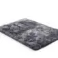 Dover Backed 120x180 Rectangular grey sheepskin rug with a thick, textured pile shown from an angled perspective on a white background.