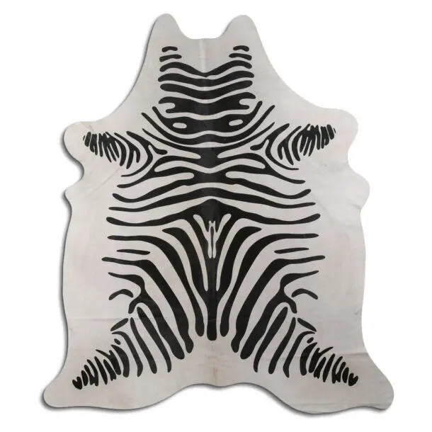 Zebra Print Cowhide Rug C00880