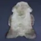 Rare Breed Sheepskin Rug RBS133 Natural rare breed sheepskin rug with cream and light brown wool in a traditional pelt shape.