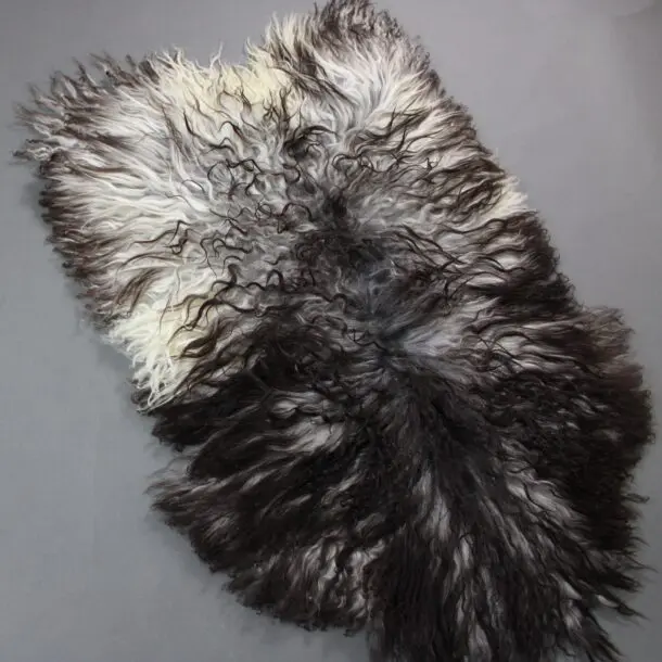 Natural Curly Grey Icelandic Sheepskin Rug