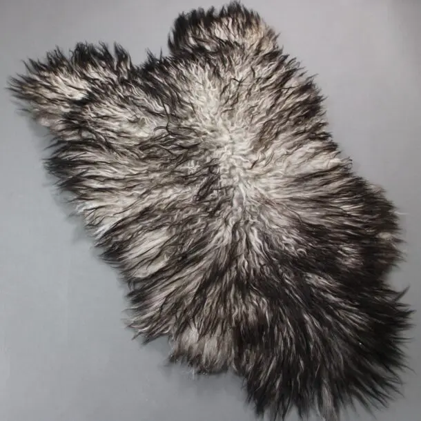 Natural Curly Grey Icelandic Sheepskin Rug