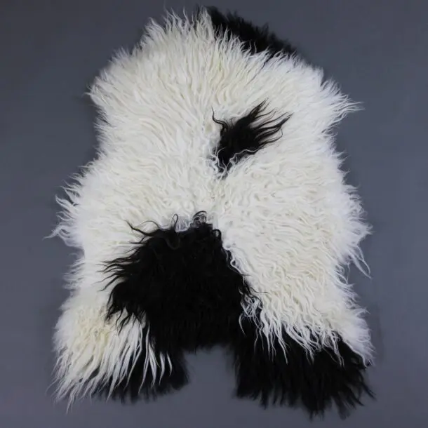 Natural Curly Mixed Sheepskin Rug MED26