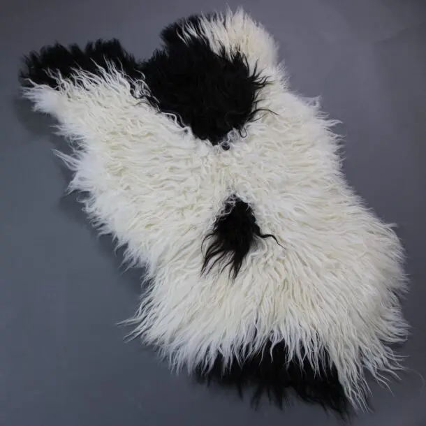 Natural Curly Mixed Sheepskin Rug MED26