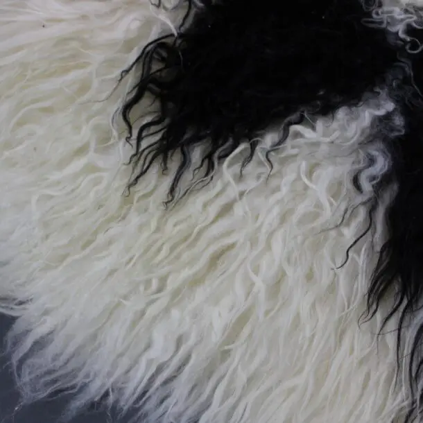 Natural Curly Icelandic Sheepskin Rug Mixed