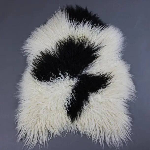 Natural Curly Icelandic Sheepskin Rug Mixed